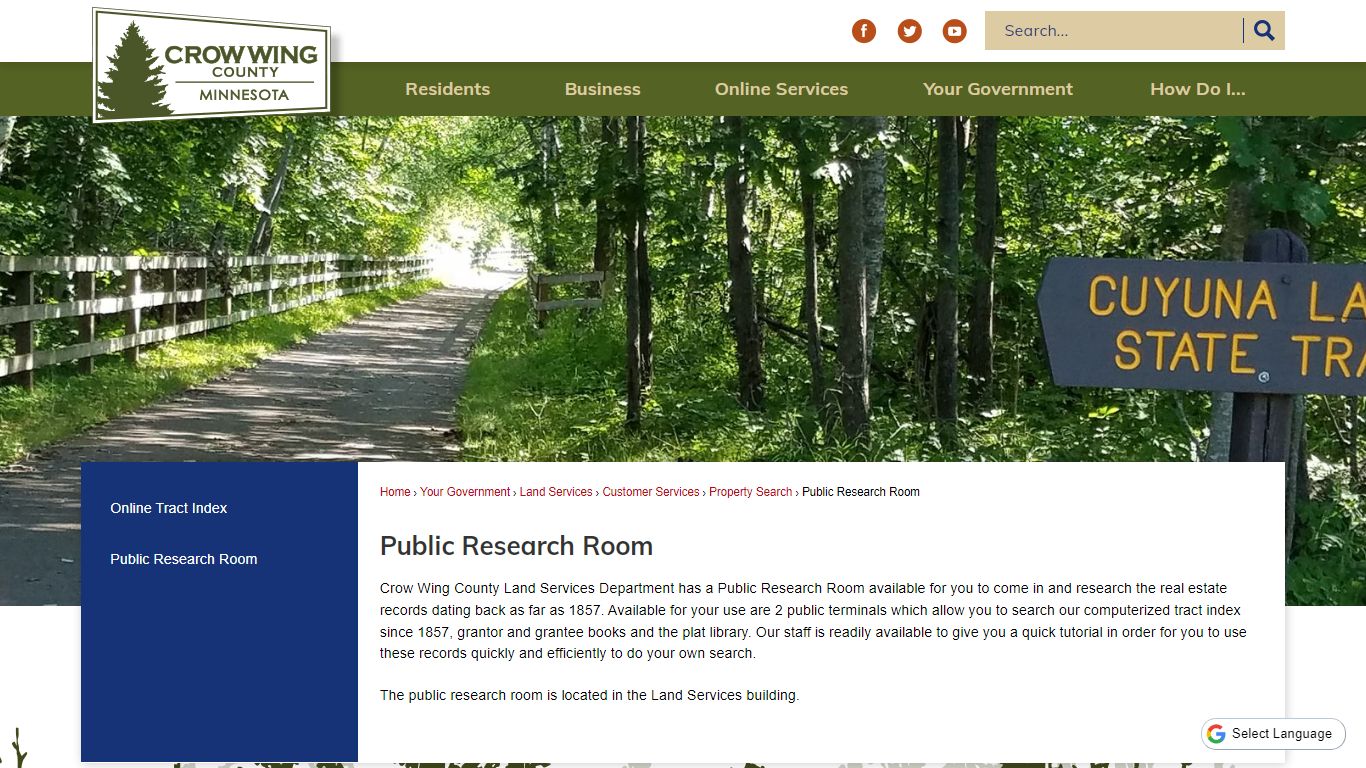 Public Research Room | Crow Wing County, MN - Official Website